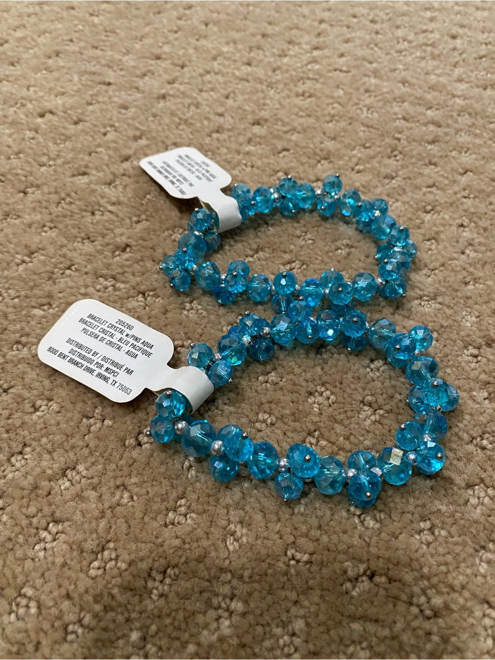 Blue Crystal Stretch Bracelet Set